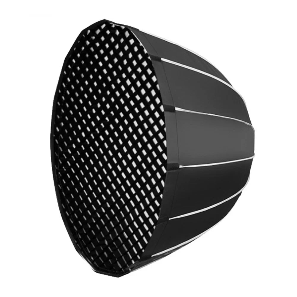 120cm Deep Parabolic Softbox with Grille Quick Release Bowens Mount Photography Umbrella for Studio Lighting - 1