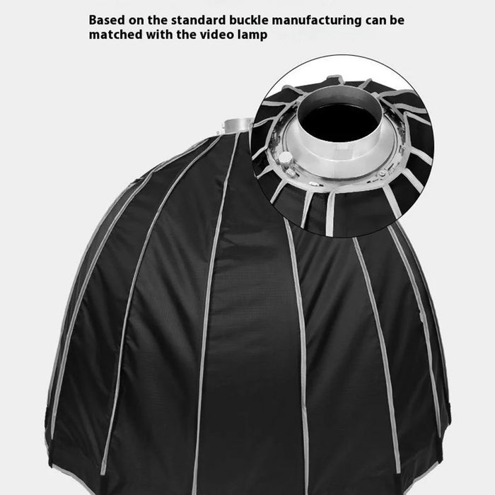 120cm Deep Parabolic Softbox with Grille Quick Release Bowens Mount Photography Umbrella for Studio Lighting - 3