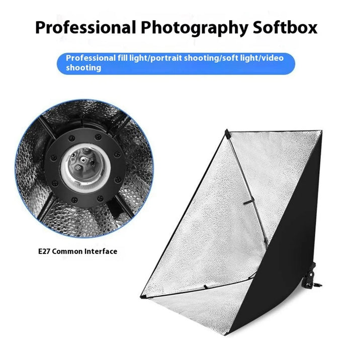 50 x 70cm Single Light Head Softbox Photography Studio Equipment for Portrait Product Shooting - US Plug - 6