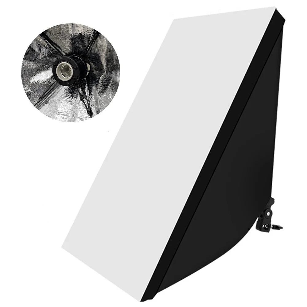 60x60cm Single Light Head Softbox Photography Studio Equipment for Portrait Product Shooting - US Plug - 1