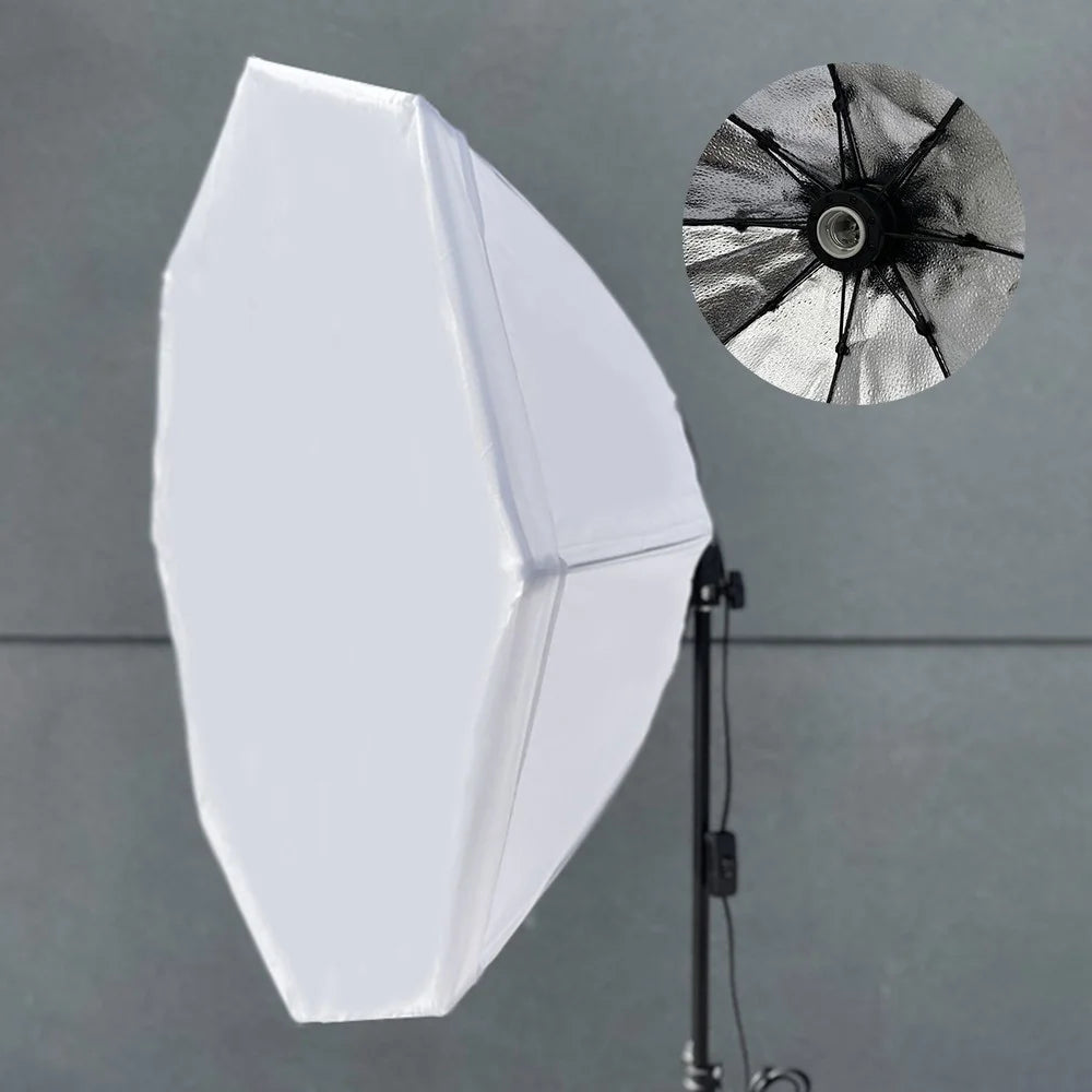 70cm Single Light Head Octagonal Softbox for Portrait Product Shooting Photography Studio - US Plug - 1
