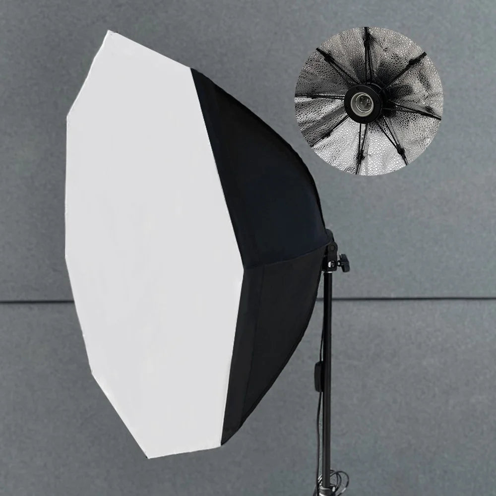 70cm Octagonal Softbox Photography Studio Lighting Equipment with Single Light Head - US Plug - 1