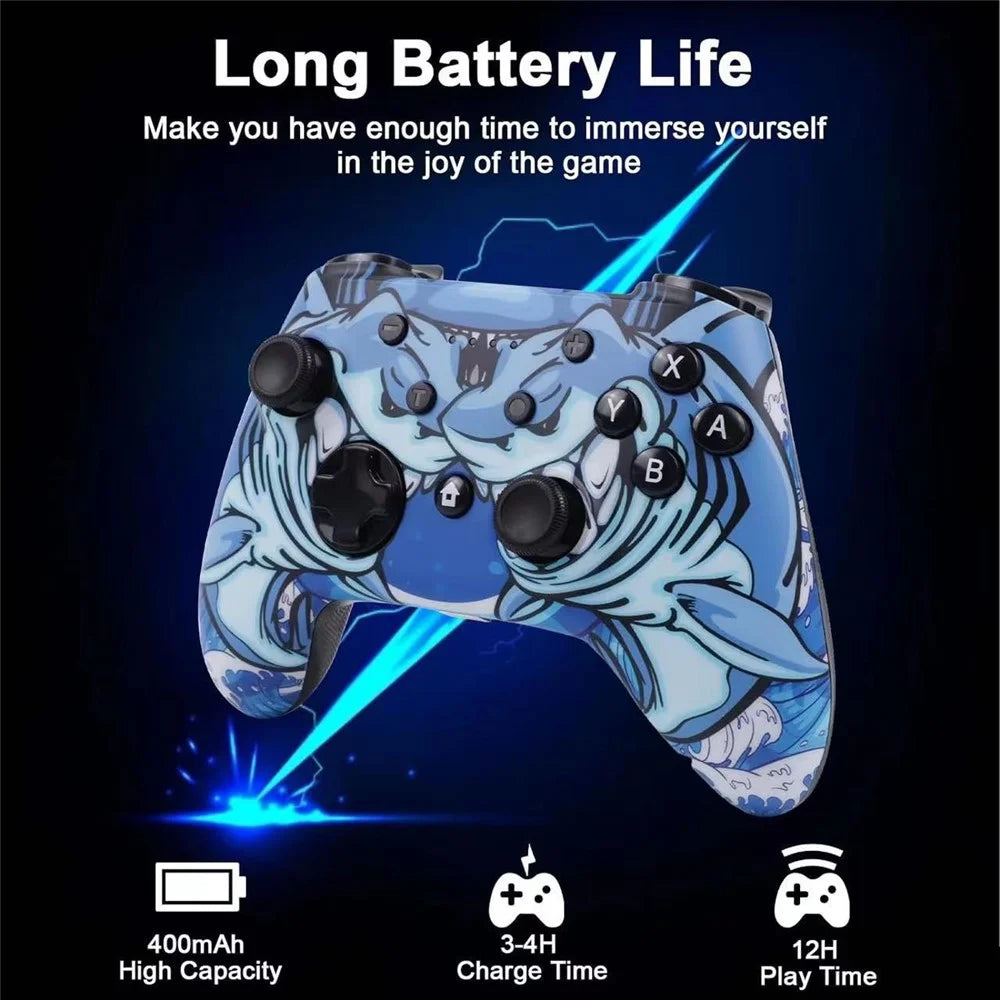 CX-270C Game Controller Dual Motor Vibration 3D Joystick Six-Axis Gyroscope Wireless Bluetooth-Compatible Gamepad - Rabbit - 3