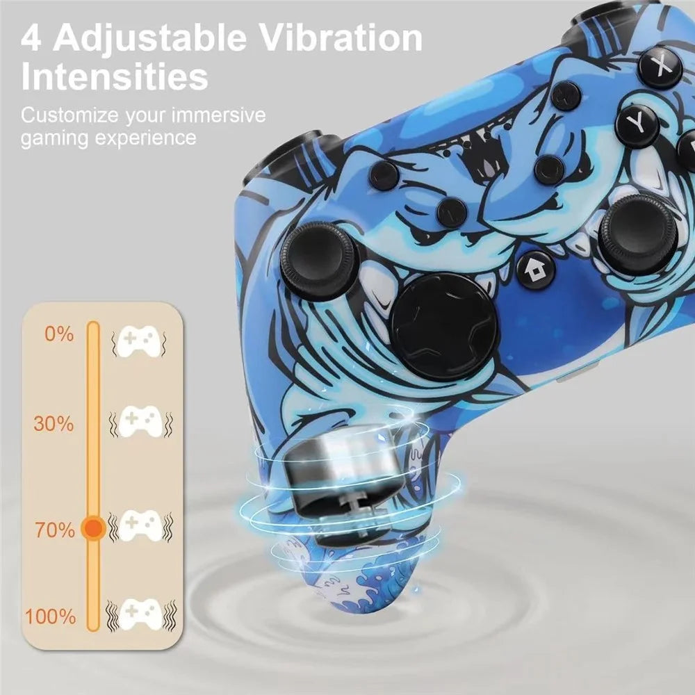CX-270C Game Controller Dual Motor Vibration 3D Joystick Six-Axis Gyroscope Wireless Bluetooth-Compatible Gamepad - Rabbit - 5
