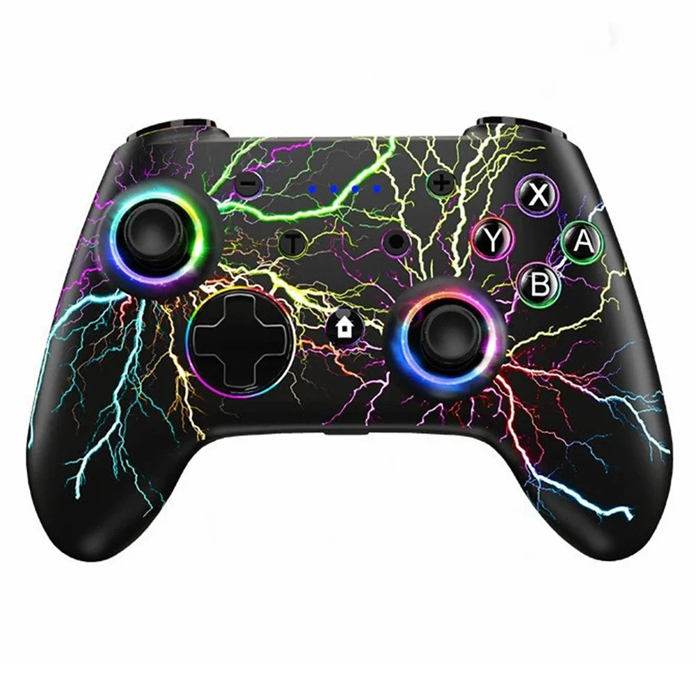 CX-270L Wireless Game Controller Six-Axis Gyroscope Vibration Bluetooth-Compatible Colorful Light Gamepad - 1
