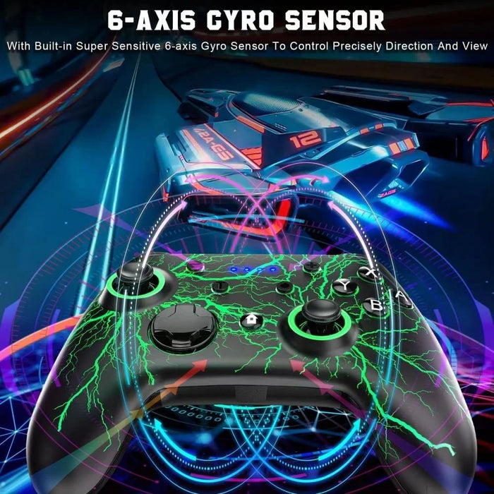 CX-270L Wireless Game Controller Six-Axis Gyroscope Vibration Bluetooth-Compatible Colorful Light Gamepad - 4