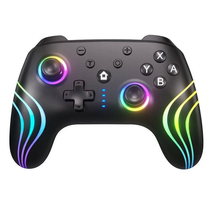 CX-262 Colorful Light Game Controller Six-Axis Motion Sensing Dual Motor Vibration Bluetooth-Compatible Gamepad - Black - 2
