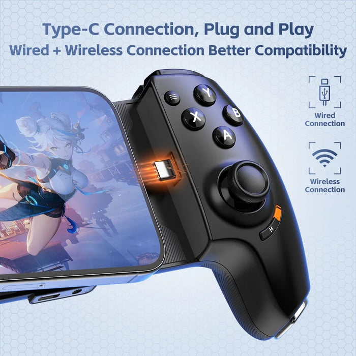 GAMWING Aobing Max Bluetooth-Compatible  /  Type C Wired Dual Mode Expandable Grip Mobile Game Controller - Black - 5