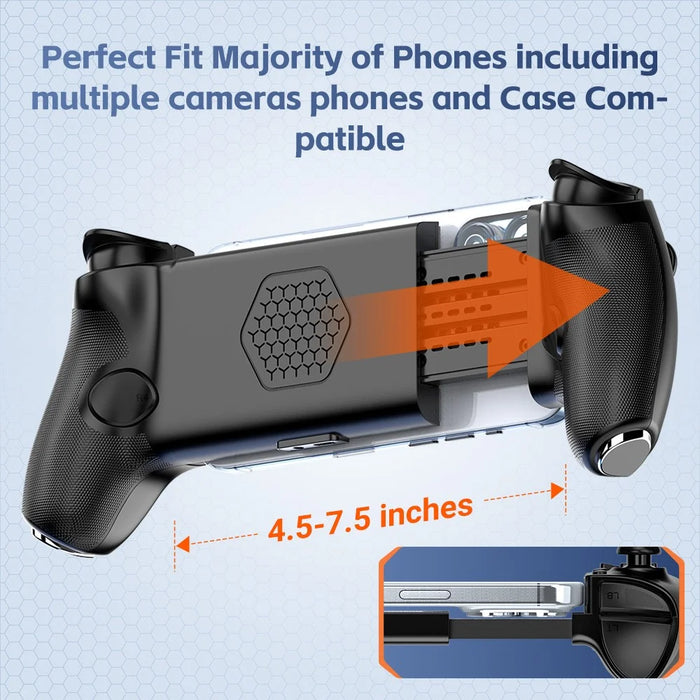 GAMWING Aobing Max Bluetooth-Compatible  /  Type C Wired Dual Mode Expandable Grip Mobile Game Controller - Black - 6