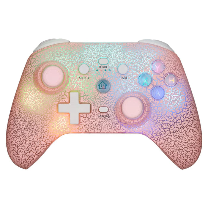 NS21 For Nintendo Switch / Ios / Android / PC RGB Light Gaming Controller Programmable Buttons Wireless Gamepad - Pink - 1