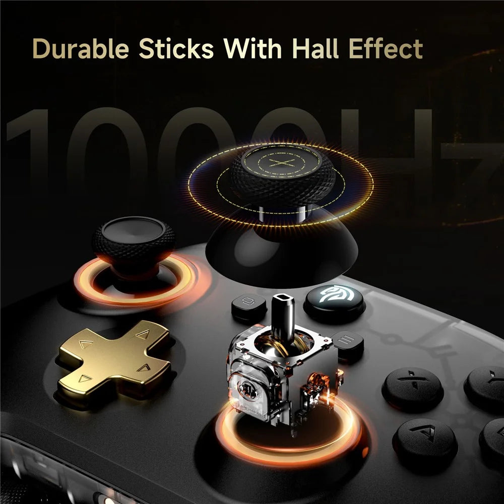 EASYSMX D05 Gaming Controller Dual Hall Sensor Bluetooth-Compatible / 2.4G Wireless / Wired RGB Gamepad with Charging Dock - 5