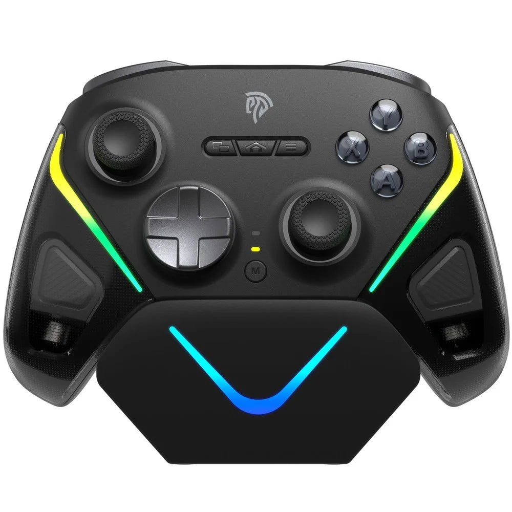 EASYSMX D10 Game Controller TMR Joystick Dual Trigger Bluetooth-Compatible / 2.4G Wireless / Wired Gamepad with Smart Charging Dock - Black - 1