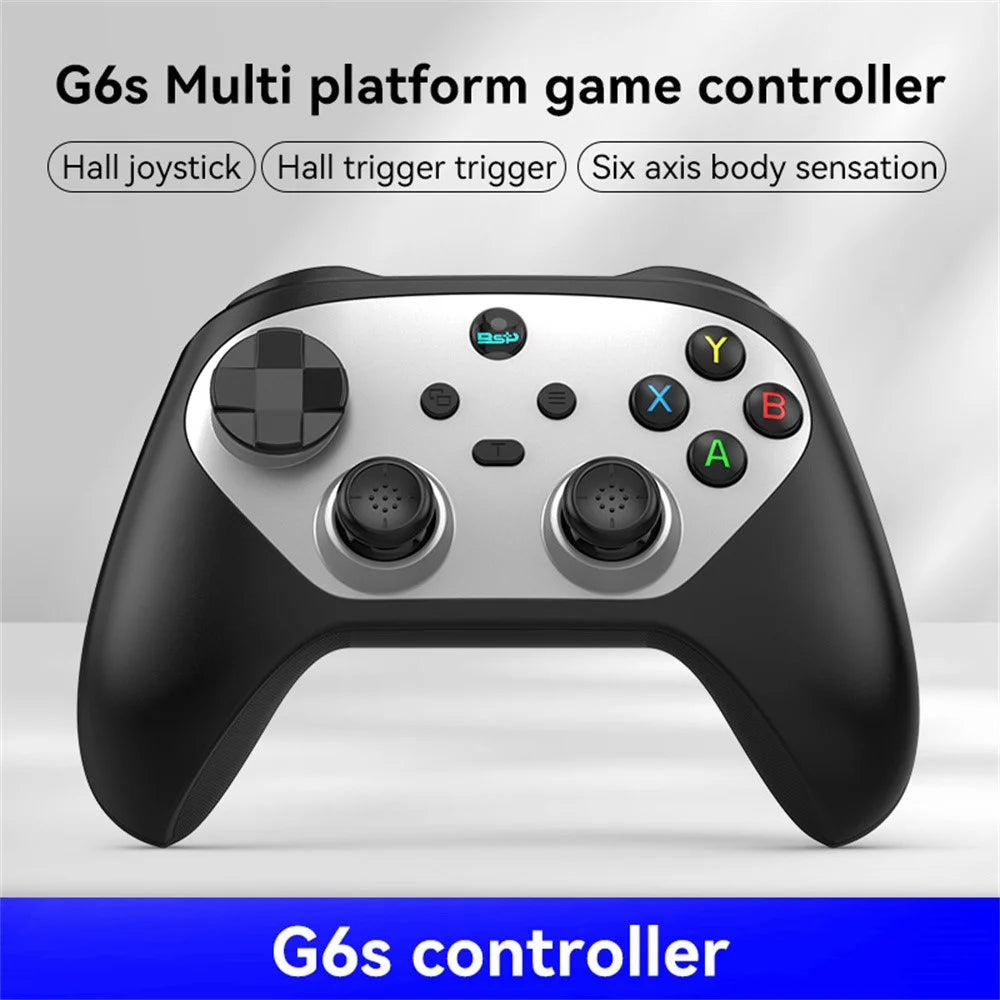 G6S Wireless Gamepad Hall Joystick Trigger Six Axis Body Sensation Bluetooth-compatible Controller for Switch / iOS / Android / PC - Black  /  White - 2