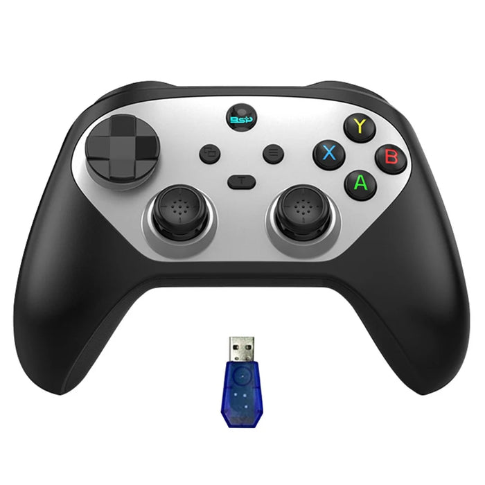 G6S Hall Joystick Trigger Six Axis Body Sensation Bluetooth-compatible Wireless Gamepad for Switch / iOS / Android / PC, with Receiver - Black  /  White - 1