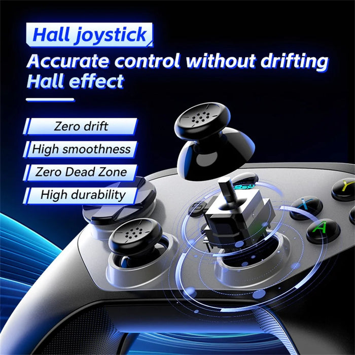 G6S Hall Joystick Trigger Six Axis Body Sensation Bluetooth-compatible Wireless Gamepad for Switch / iOS / Android / PC, with Receiver - Black  /  White - 4