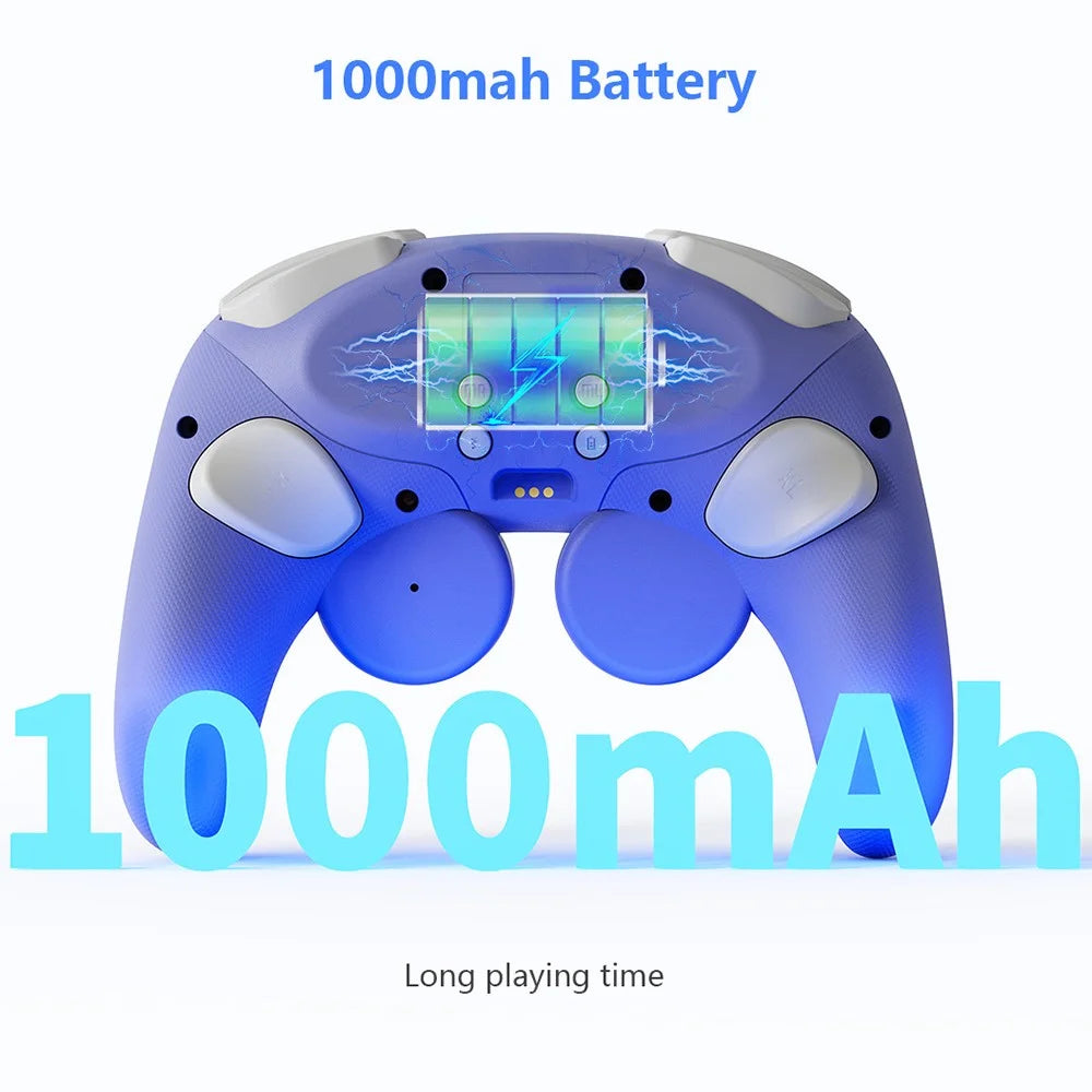 LINYUVO For Nintendo Switch  /  Tablet  /  Android  /  PC Wireless Gaming Controller with Charging Dock Mechanical Buttons - Purple - 2