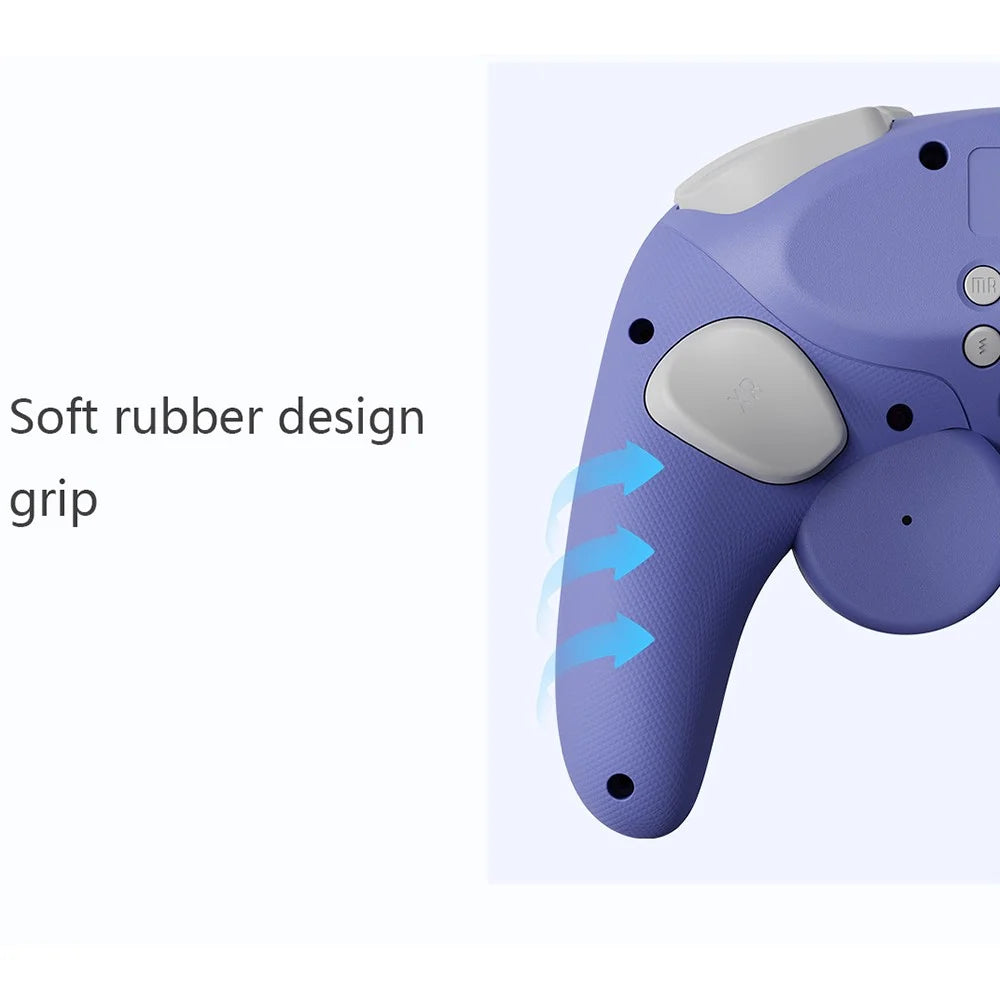 LINYUVO For Nintendo Switch  /  Tablet  /  Android  /  PC Wireless Gaming Controller with Charging Dock Mechanical Buttons - Purple - 3