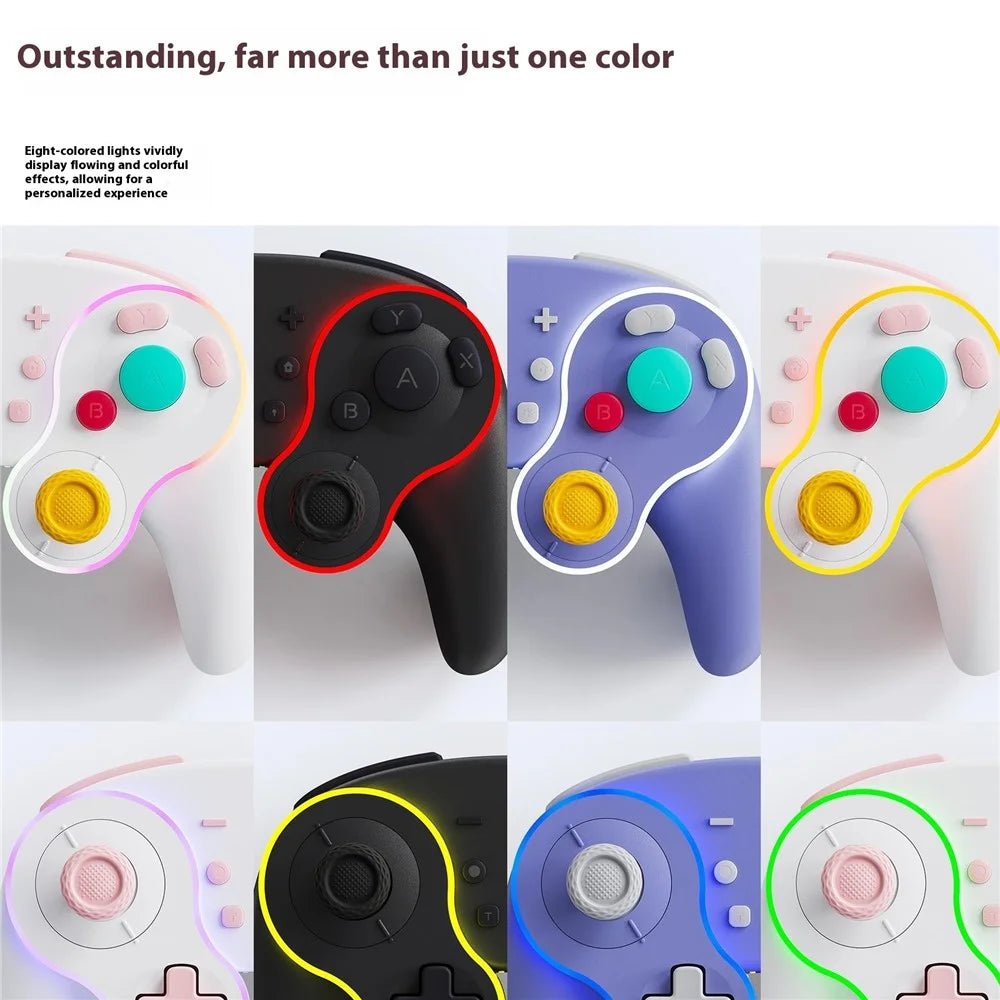LINYUVO For Nintendo Switch  /  Tablet  /  Android  /  PC Wireless Gaming Controller with Charging Dock Mechanical Buttons - Purple - 7