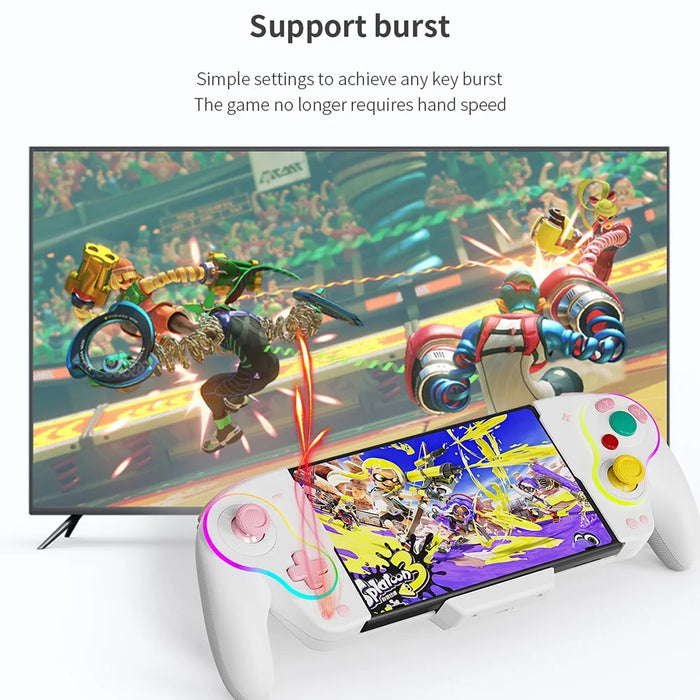 LINYUVO KS63 For Nintendo Switch  /  Switch OLED Retro Gaming Controller Programmable Gyro Sensor - Purple - 2