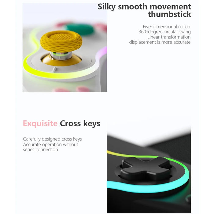 LINYUVO KS63 For Nintendo Switch  /  Switch OLED Retro Gaming Controller Programmable Gyro Sensor - Purple - 5