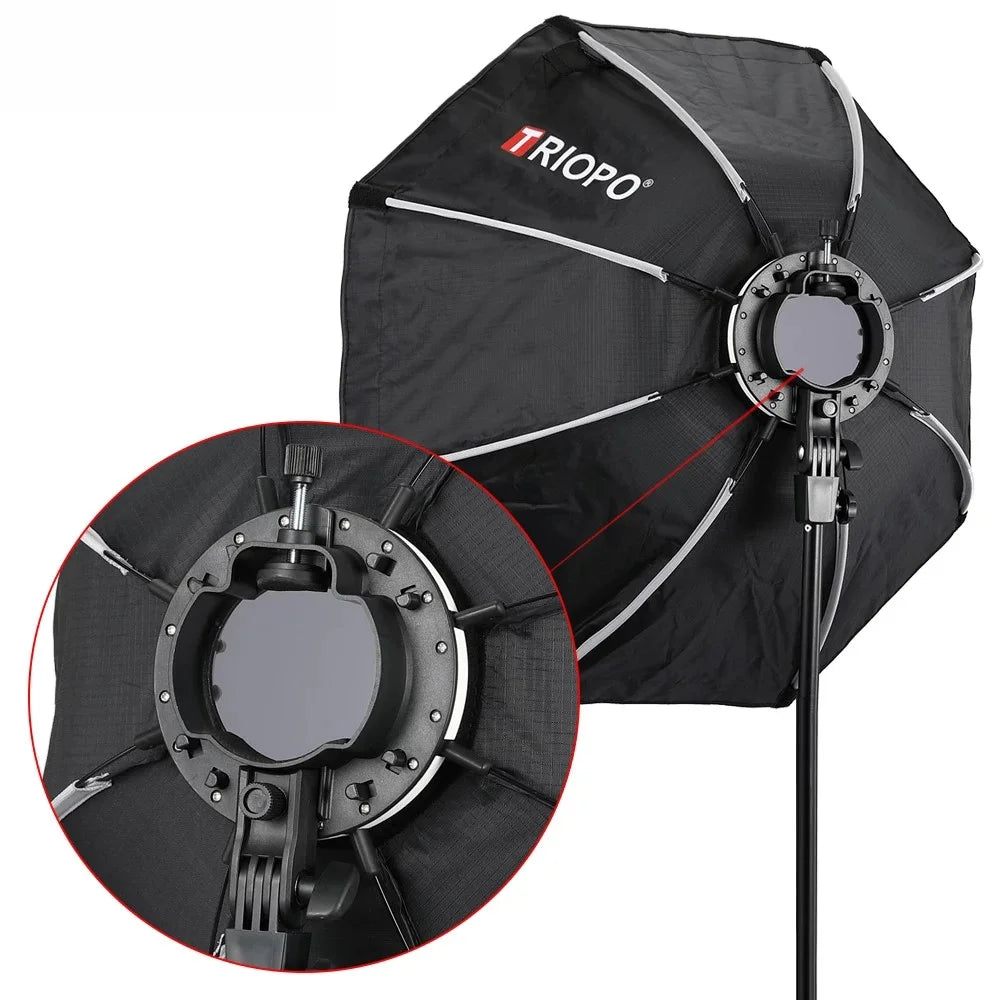 TRIOPO KX65 Hot Shoe Foldable Flash Diffuser Softbox Spotlighting Cloth Photo Diffuser Soft Light Box - 5
