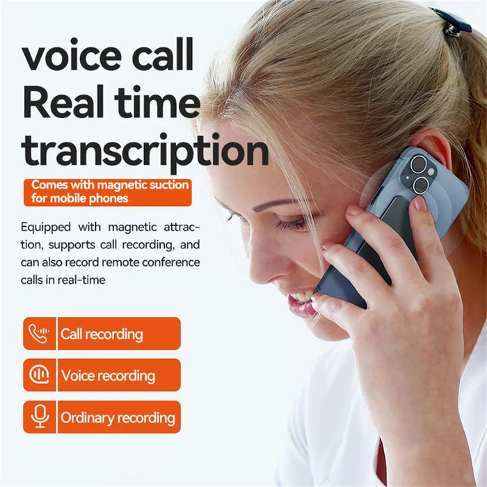 A3 64GB AI Voice Recorder ChatGPT Smart Transcription Real-Time Speech to Text One-Button Recording Device - Blackish Green - 7