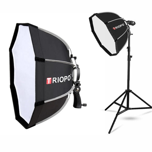 TRIOPO KS65 65cm Octagon Umbrella Softbox Portable Universal Folding Flash Flashlight Softbox - 1