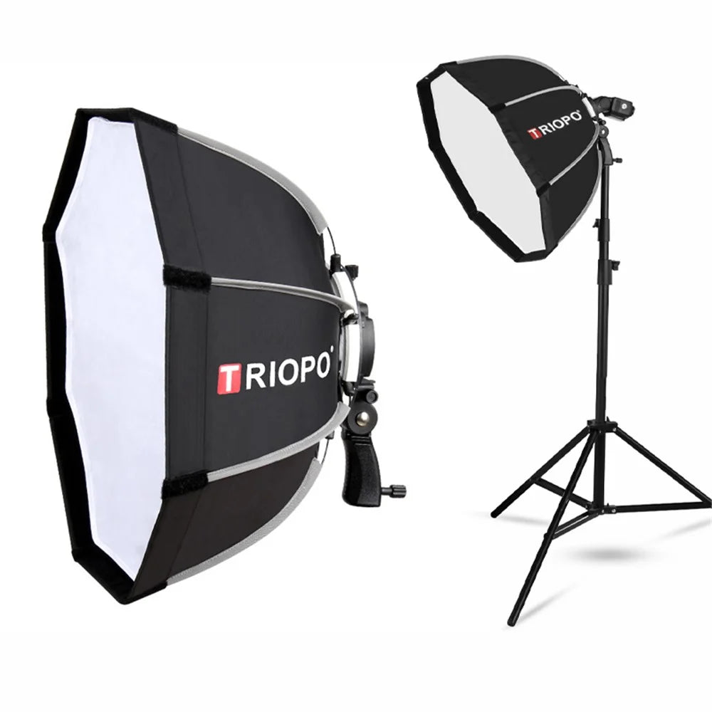 TRIOPO KS65 65cm Octagon Umbrella Softbox Portable Universal Folding Flash Flashlight Softbox - 1