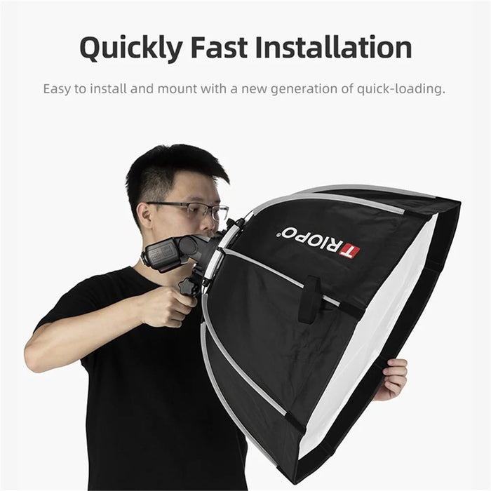 TRIOPO KS65 65cm Octagon Umbrella Softbox Portable Universal Folding Flash Flashlight Softbox - 2