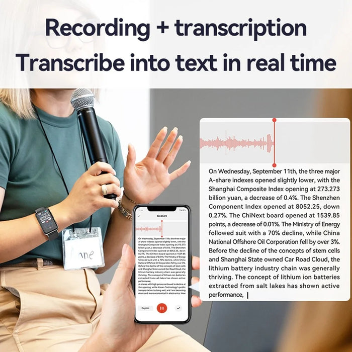 S18A 8GB AI Voice Recorder ChatGPT Smart Transcription App Controlled Recording Watch Translator - 6