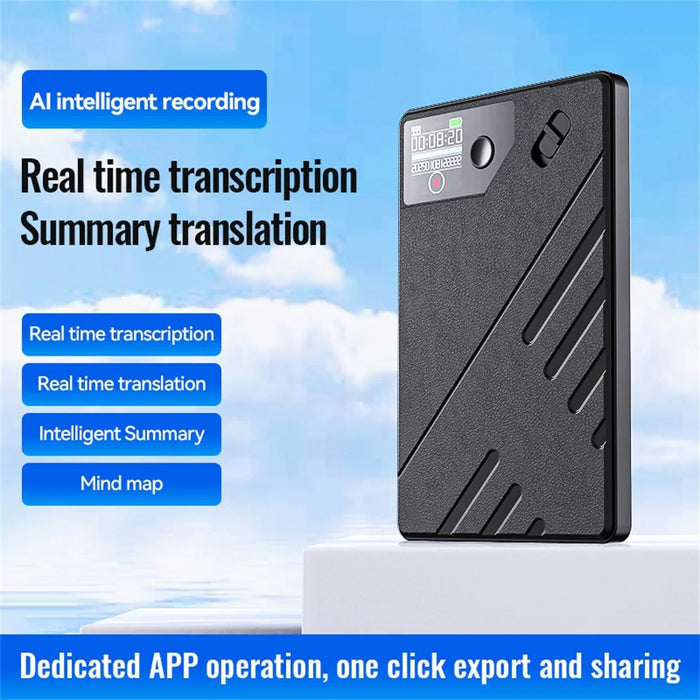 A5 16GB AI Voice Recorder GPT Intelligent Audio Recorder APP Control Real Time Transcription Summary Translation Device - 4