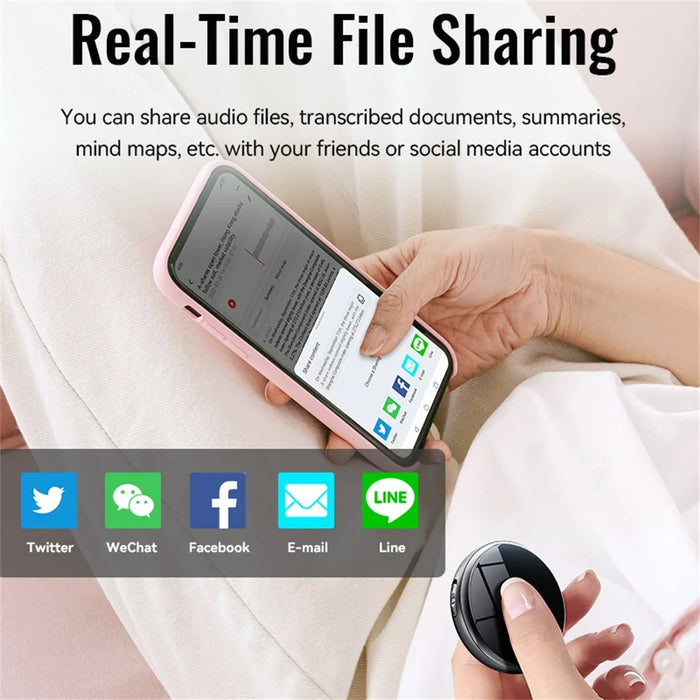 M29A 16GB AI Voice Recorder ChatGPT Smart Transcription Translation Sound Recorder APP Control - 7