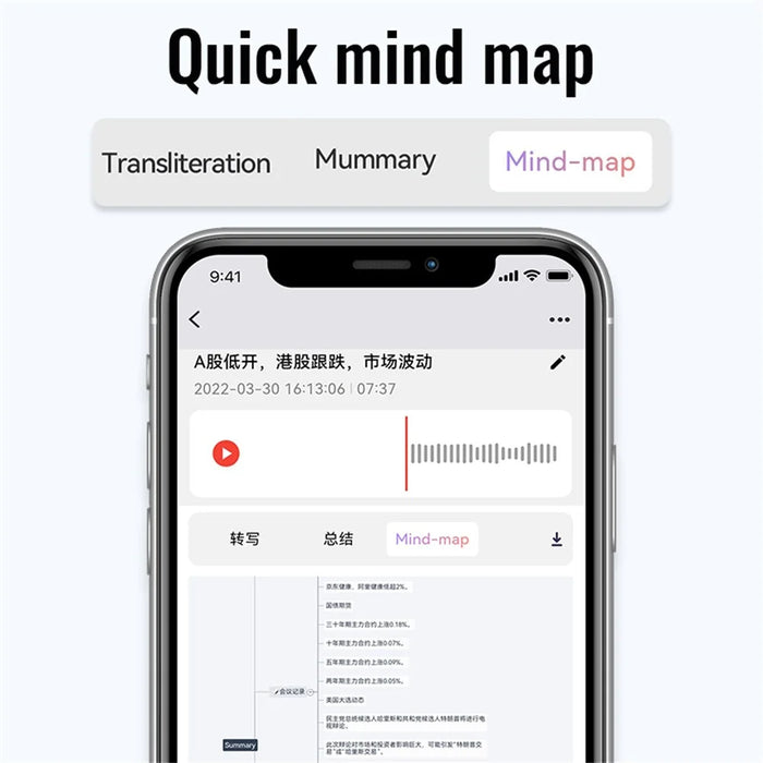 M29A 32GB AI Voice Recorder ChatGPT Smart Transcription Translation Sound Recorder APP Control - 6