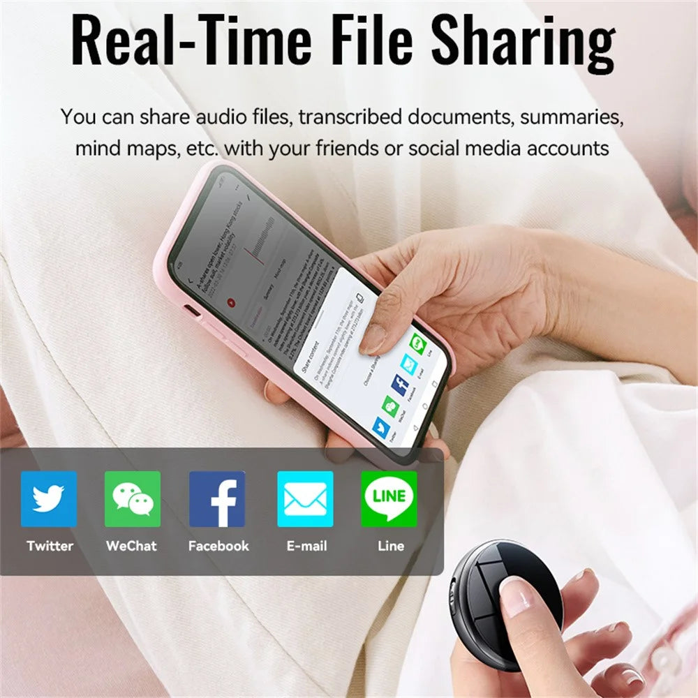 M29A 128GB AI Voice Recorder ChatGPT Smart Transcription Translation Sound Recorder APP Control - 7