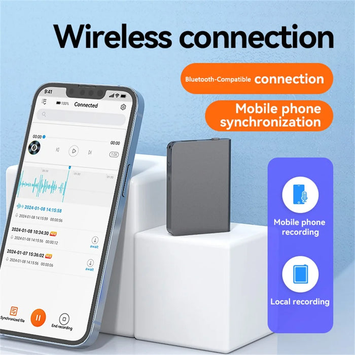 Q61A 128GB AI Voice Recorder ChatGPT Smart Transcription Translation App Controlled - 3