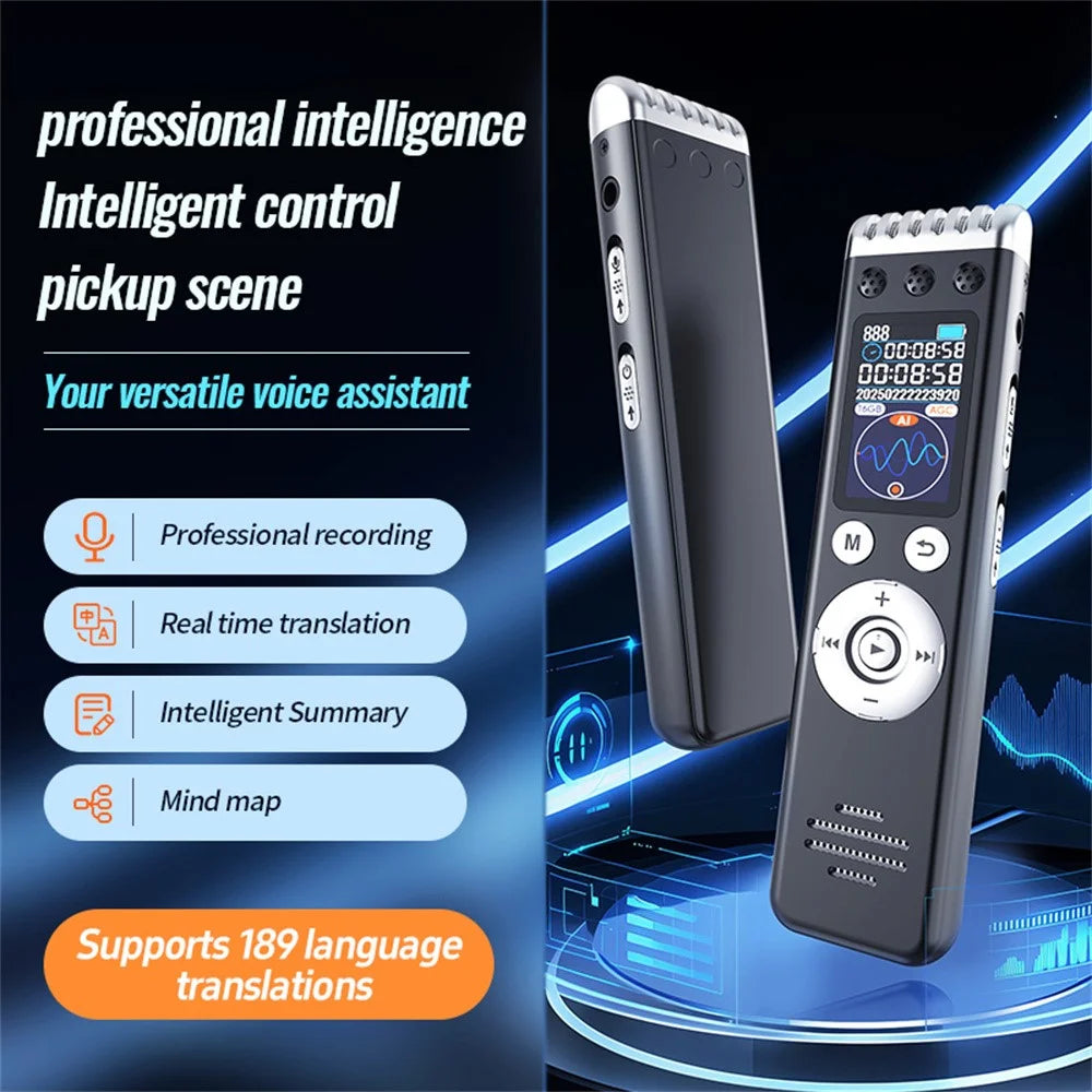 Q88A AI Smart Voice Recorder 32GB HD Noise Reduction One-Touch Recording Pen 1.14 Inch IPS Screen - 3