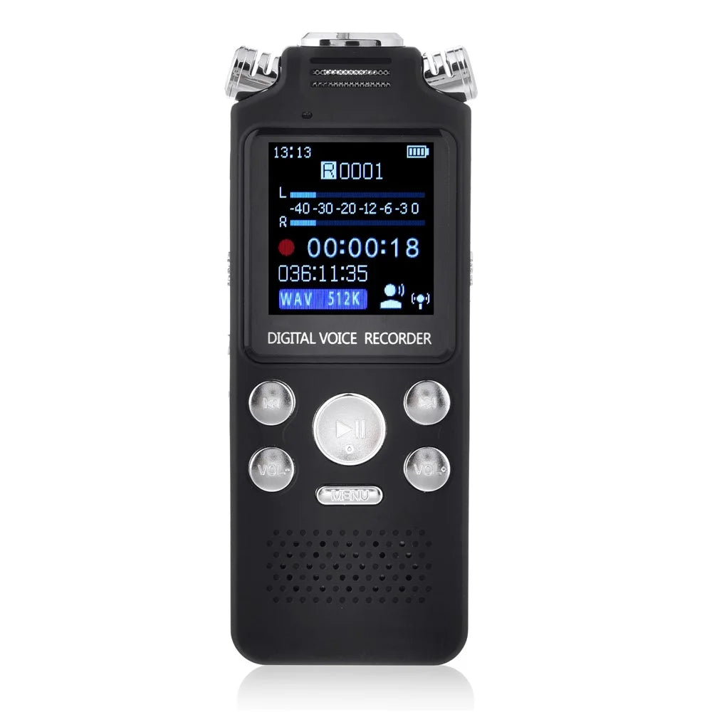8822 8GB Noise Reduction Voice Recorder 1.44 Inch TFT Screen MP3 Player with Double Microphone Heads - 1
