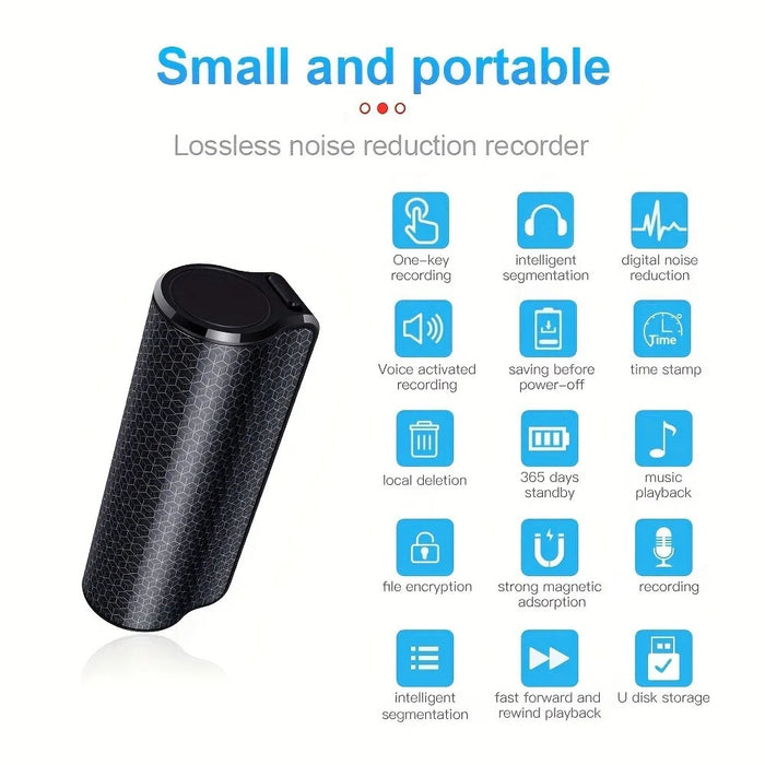 Q70 8GB Voice Recorder Noise Reduction Smart Voice Activated Magnetic Recording Device - 3