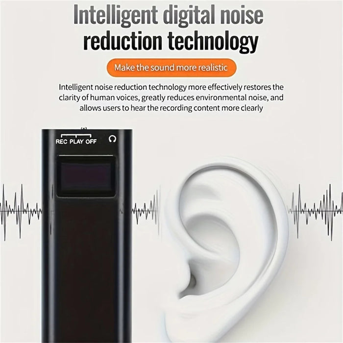 Q25 8GB Smart Voice Recorder with Screen Noise Reduction Portable Voice Activated Recording Device - 4