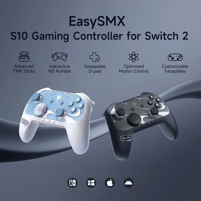 EASYSMX S10 Game Controller for Nintendo Switch 2 / 1 / Android / iOS One Key Wake Up Gamepad with RGB Light - Black - 3