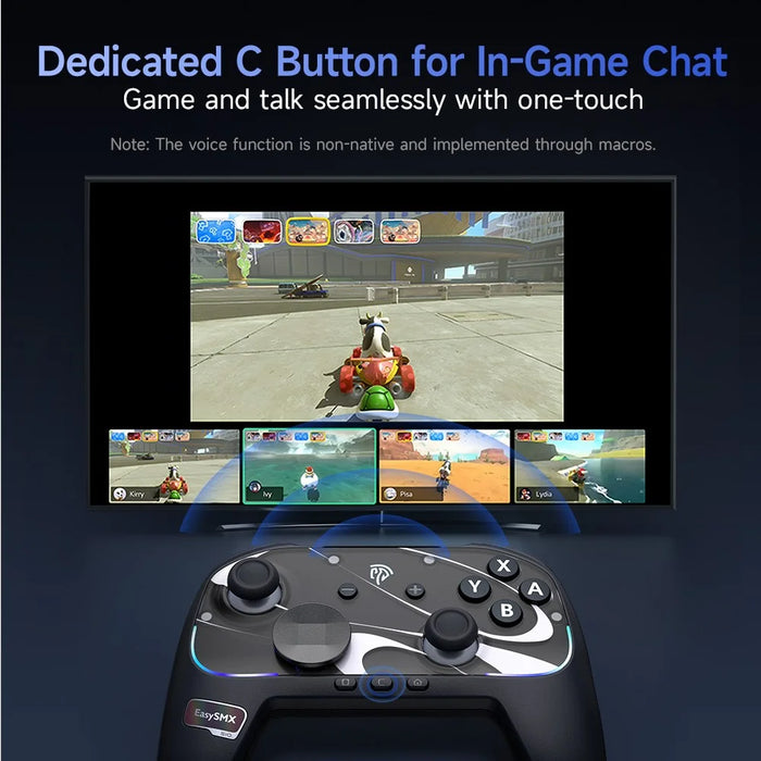 EASYSMX S10 Game Controller for Nintendo Switch 2 / 1 / Android / iOS One Key Wake Up Gamepad with RGB Light - Black - 4