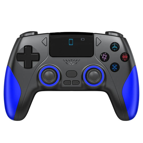 CM-620 For PS4  /  iOS  /  Switch 1.47 inch Screen Wireless Game Controller Dual Joystick Bluetooth-Compatible Gaming Controller - Black  /  Blue - 1