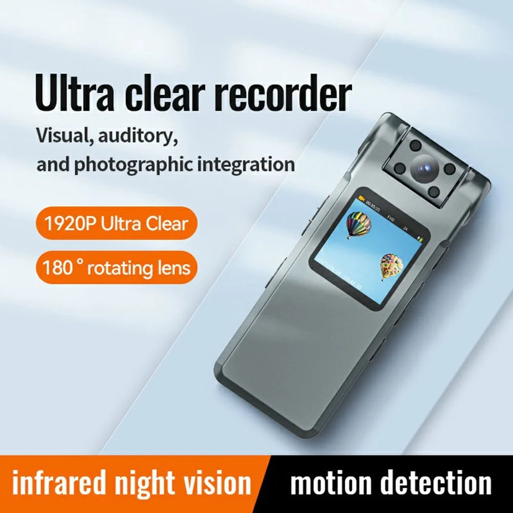 V28 HD Noise Reduction Voice Recorder 1920P Direct Recording Device with 180° Rotation Lens - 3