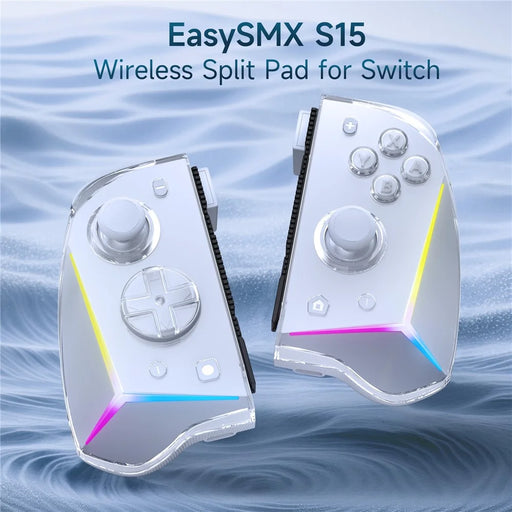 EASYSMX S15 Wireless Split Gamepad for Nintendo Switch / Switch OLED / Switch Lite RGB Lighting Gaming Controller with Hall Effect Joysticks - 2