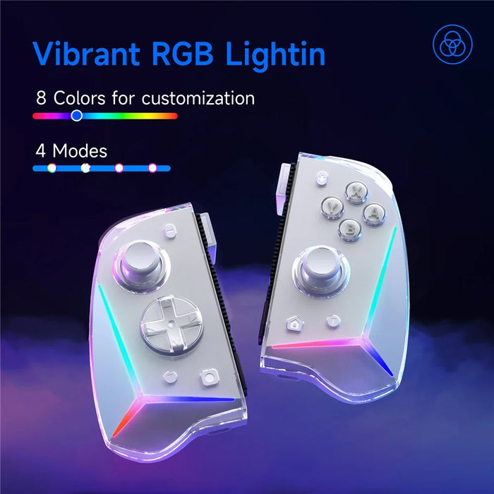EASYSMX S15 Wireless Split Gamepad for Nintendo Switch / Switch OLED / Switch Lite RGB Lighting Gaming Controller with Hall Effect Joysticks - 7