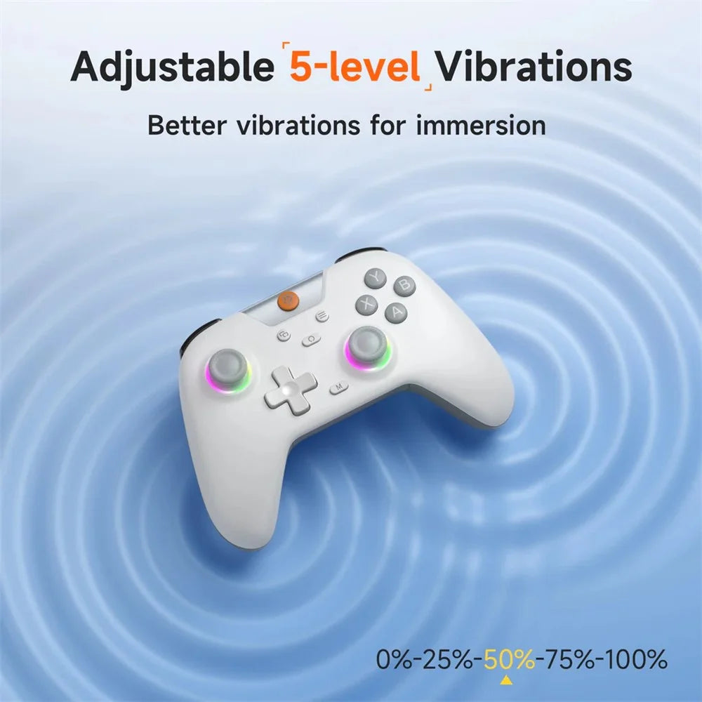 EASYSMX X05 Triple Mode 2.4G  /  Bluetooth-compatible  /  Wired Gamepad 5-level Vibration Game Controller - White - 6