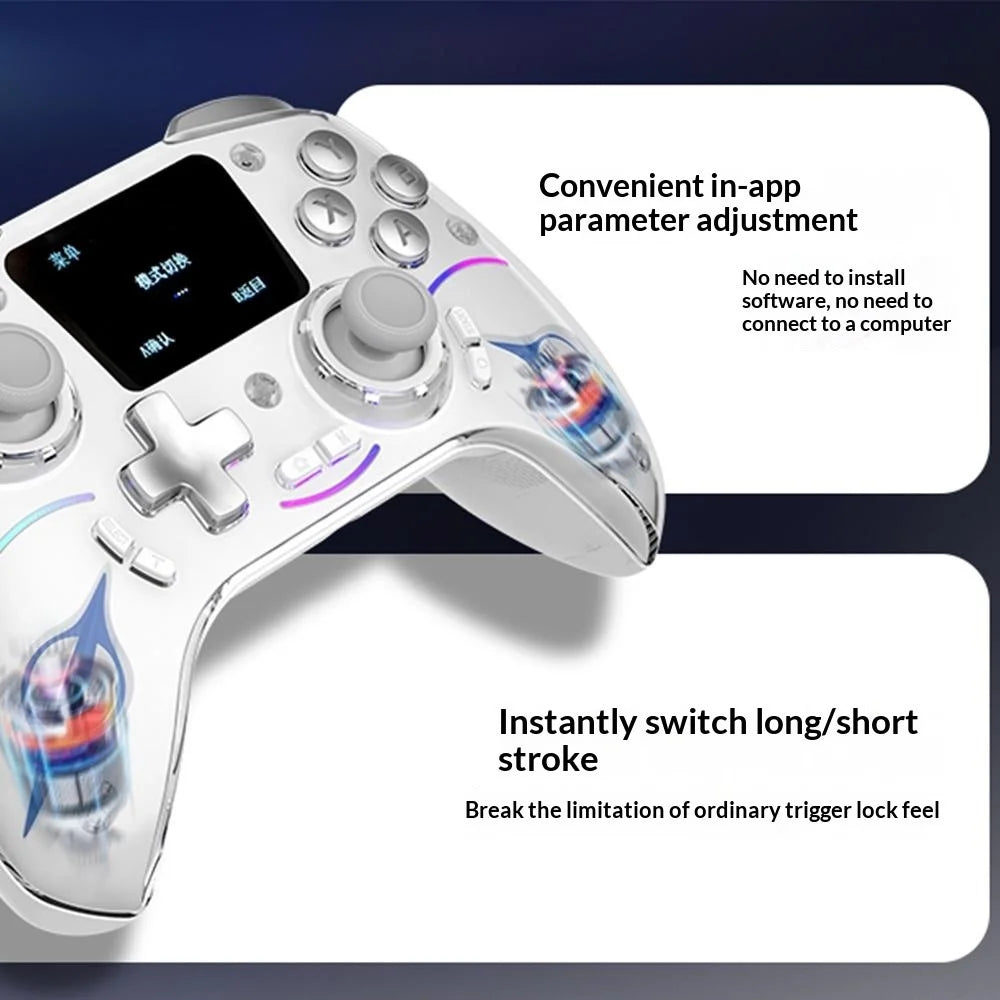 HS-AD220 Multi-Function Game Controller Screen Display Wireless Gamepad for PC  /  PS4  /  N-Switch  /  Android  /  iOS - 3