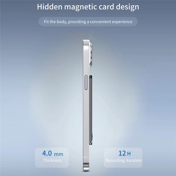 AI7 8GB AI Voice Recorder Real Time Transcription Ultra Thin Smart Recording Card Voice-to-Text Meeting Recorder - Grey - 6