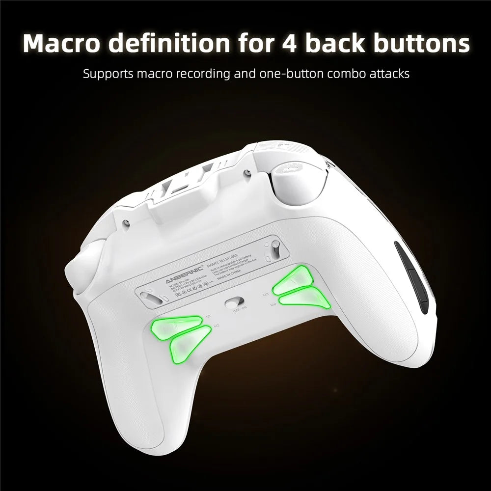 RG G01 Smart Game Controller with Heart Rate Sensor 2.5D HD IPS Screen Gamepad for PC / Steam / Linux / Nintendo Switch / Android / iOS - White - 6