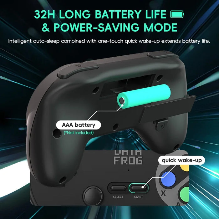 DATA FROG PC07 2Pcs 2.4G Wireless Gaming Controller for PC / Android / Tablet Dual Player Gamepad - Black - 5